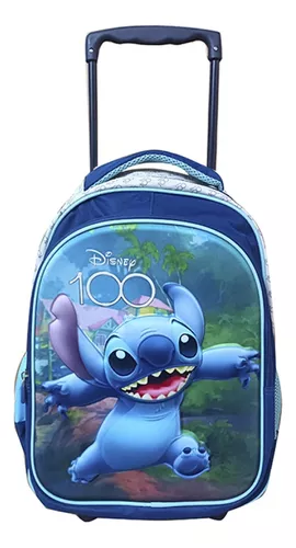 Mochila Infantil Escolar 3d Stitch Stich 40x30x11 Cm Ruedas