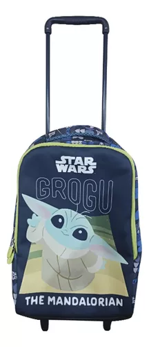 Mochila Infantil Baby Yoda Neopreno 37x29x12 Con Ruedas