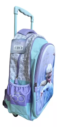 Mochila Infantil Escolar 3d Frozen 40x30x11 Ruedas Carro