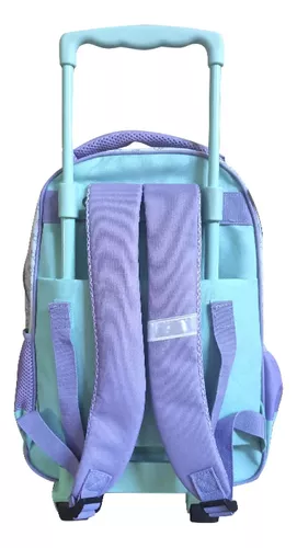 Mochila Infantil Escolar 3d Frozen 40x30x11 Ruedas Carro