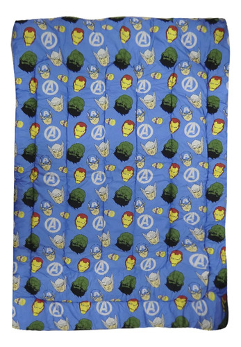 Acolchado 1 Plaza 150 X 220 Cm Avengers Original Oficial