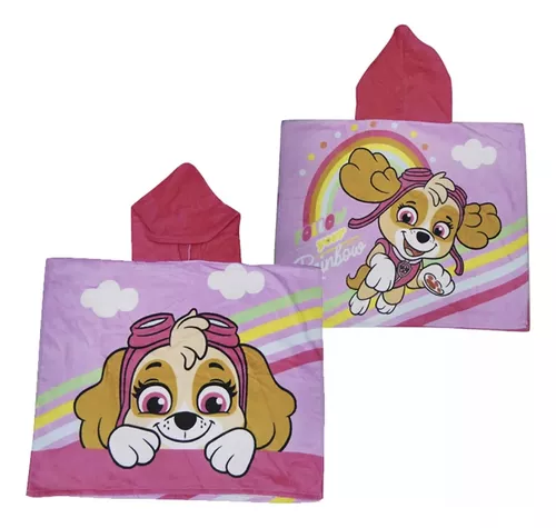 Bata Poncho Paw Patrol Capucha 60x120 Cm Niña Niño Infantil