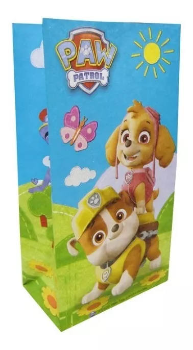 Pack 10 Bolsas De Papel Paw Patrol Original Oficial Cotillón