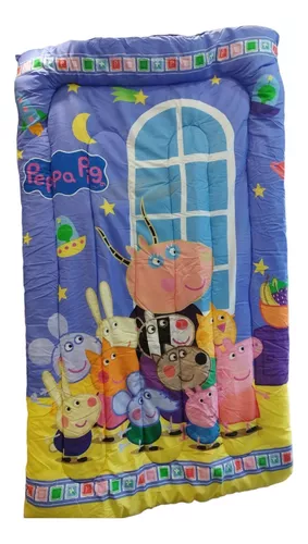 Acolchado Reversible 1 Plaza 150 X 220 Cm Peppa Pig Original