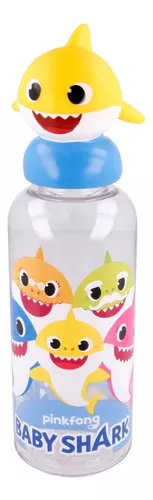 Botella Con Tapa 3d Baby Shark 560 Ml Plastico Cabeza