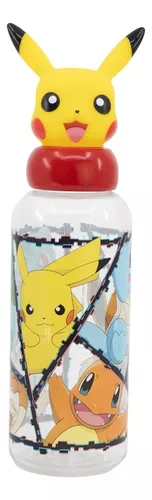 Botella Con Tapa 3d Pokemon Pikachu 560 Ml Plastico Cabeza