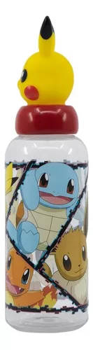 Botella Con Tapa 3d Pokemon Pikachu 560 Ml Plastico Cabeza