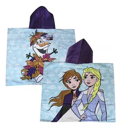 Bata Poncho Con Capucha 60 X 120 Cm Niños Personajes Disney