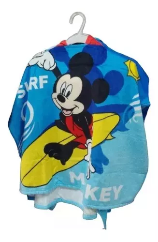 Bata Poncho Con Capucha 60 X 120 Cm Niños Personajes Disney