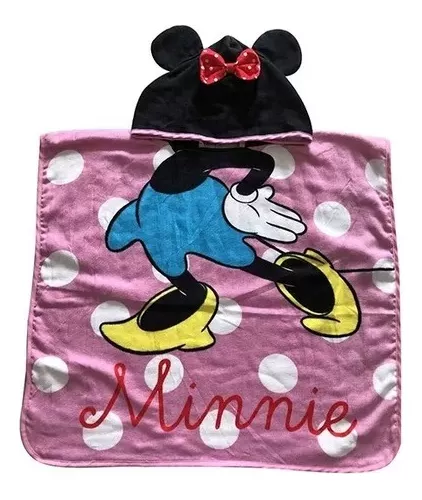 Bata Poncho Con Capucha 60 X 120 Cm Niños Personajes Disney