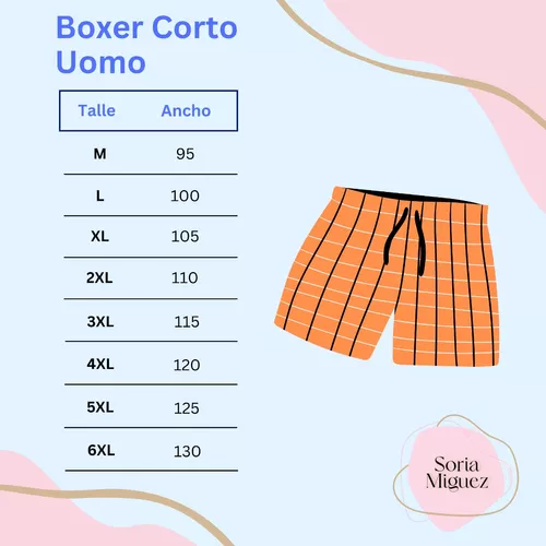 Pack 6 Boxer Masculinos Surtidos Talle Especial Algodón