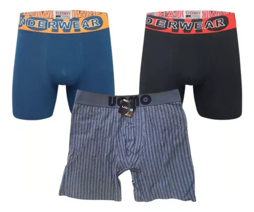 Pack 3 Boxer Briefs/calzoncillo Largo Hombre Algodón Surtido