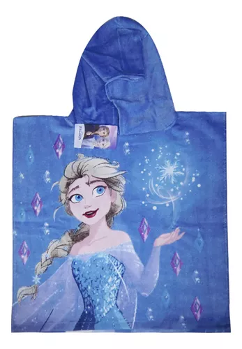 Bata Poncho 100% Algodón 50 X 50 Cm Frozen Elsa