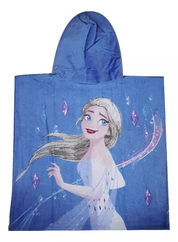 Bata Poncho 100% Algodón 50 X 50 Cm Frozen Elsa