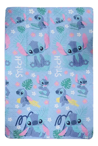 Colcha 1 Plaza Stitch Capitoneada 150x220 Infantil Oficial