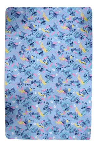 Colcha 1 Plaza Stitch Capitoneada 150x220 Infantil Oficial