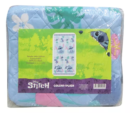 Colcha 1 Plaza Stitch Capitoneada 150x220 Infantil Oficial