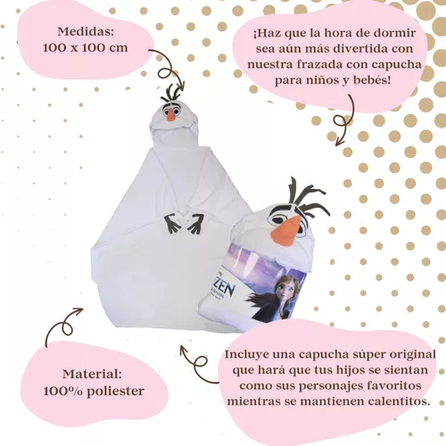 Frazada Infantil Con Capucha Frozen Olaf Original Oficial