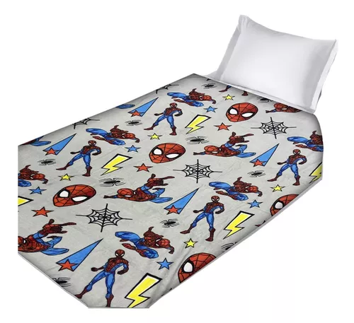 Manta Frazada Infantil Flannel Spiderman 120 X 160 Cm