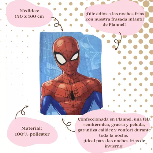 Manta Frazada Infantil Flannel Spiderman 120 X 160 Cm