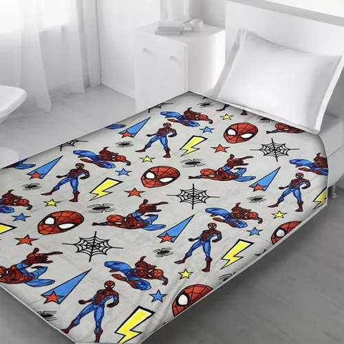 Manta Frazada Infantil Flannel Spiderman 120 X 160 Cm