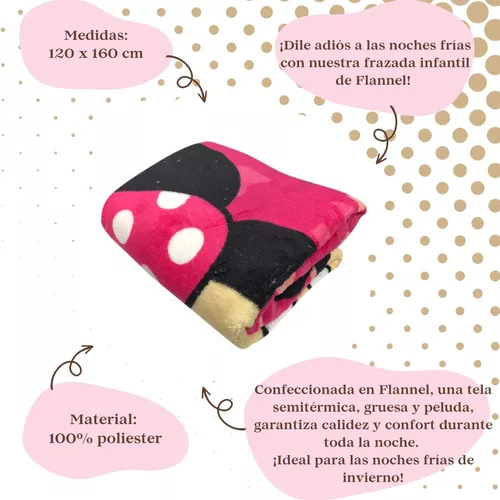 Frazada Infantil Flannel 120 X 160 Cm Minnie Mouse Disney