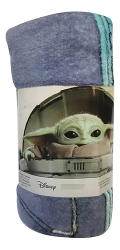 Manta Frazada Infantil Flannel 120 X 160 Cm Baby Yoda Star W