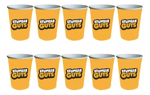 Pack X 10 Vasos Descartables Cotillón Stumble Guys