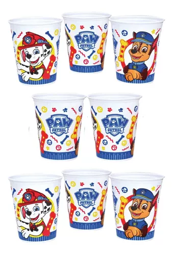 Pack X 8 Vasos Descartables Paw Patrol Original Y Oficial