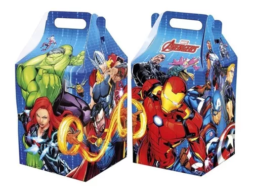 Pack X 6 Cajas Sorpresitas Avengers Original Cotillón