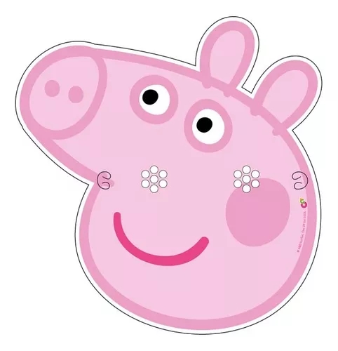 Pack X10 Antifaz Máscara Infantil Peppa Pig Cotillón