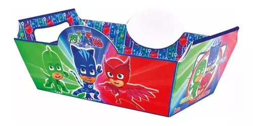 Pack X 6 Bandeja Contenedora Pj Masks Original Cotillón