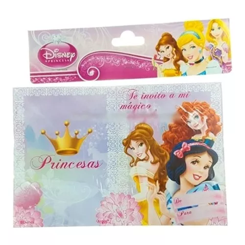 Pack 10 Invitaciones Cumpleaños Princesas Original Cotillón