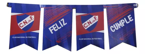 Banderín Cartel Feliz Cumple Cotillón Nacional Futbol Club