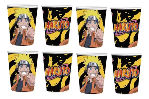 Pack X 8 Vasos Descartables Naruto 9x5x7 Cm 200 Ml Oficial