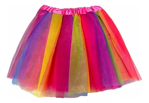 Tutu De Colores Infantil Talle Único Varios Colores 30 Cm