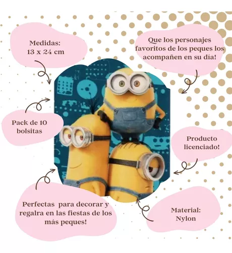 Pack X 10 Bolsas Sorpresitas Minions Original Cotillón