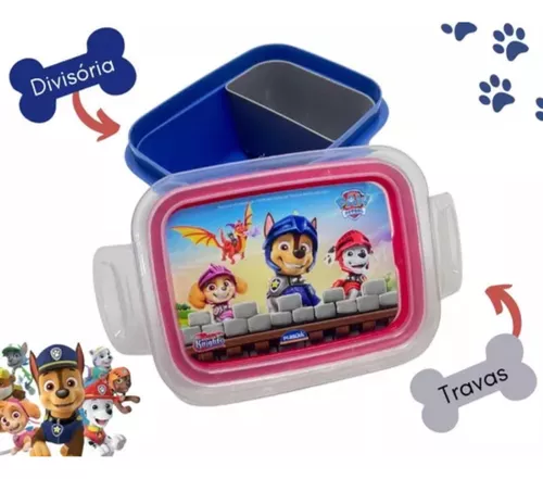 Pote Paw Patrol Dos Broches 850 Ml 17x13x7 Libre Bpa Tapper