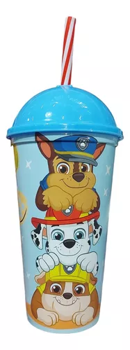 Vaso Plástico Milkshake Con Pajita 500 Ml Paw Patrol