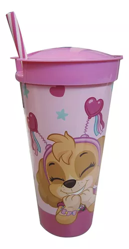 Vaso Plástico 2 En 1 Pote 220 Ml Vaso 540 Ml Paw Patrol