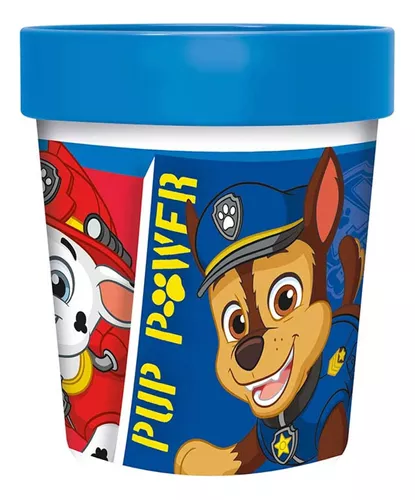 Vaso Plástico Bicolor Paw Patrol Para Microondas 260 Ml