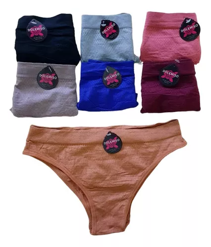 Pack 3 Bikini Bombacha Lisa Liso Microfibra Talles M Al 2xl