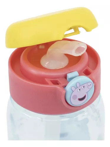 Botella Plástica Active Peppa Pig Pajita Botón Apertura 510