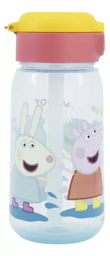 Botella Plástica Active Peppa Pig Pajita Botón Apertura 510