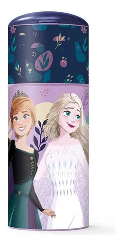 Botella De Plástico 350 Ml Sipper Pajita Frozen Elsa Ana