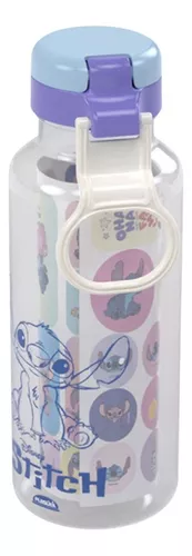 Botella Plastica Fun Stitch 600 Ml Con Adhesivos Stickers