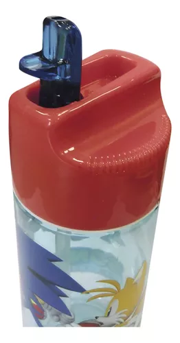 Botella Tritán Sonic Prime Sega 430 Ml Con Pajita Libre Bpa