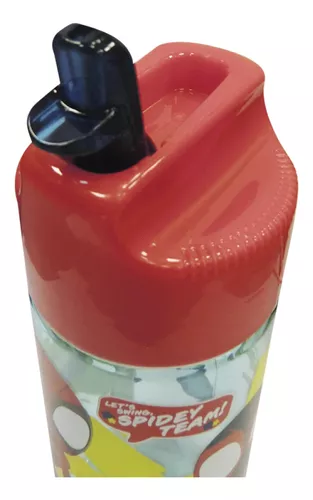 Botella Tritán Spiderman Marvel 430 Ml Con Pajita Libre Bpa