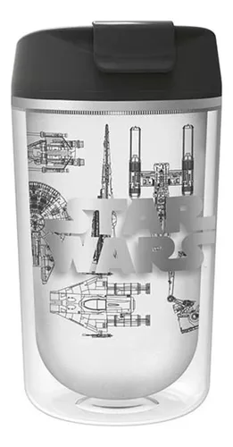 Vaso Con Tapa 370 Ml Star Wars Plastico