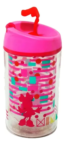 Vaso Con Tapa 370 Ml Minnie Plastico